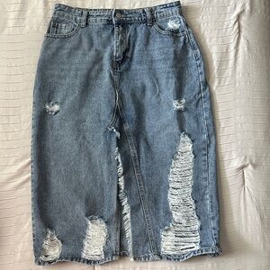 Denim long Skirt